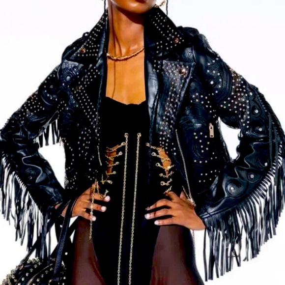 Black fringe jacket - Picture 1 of 2